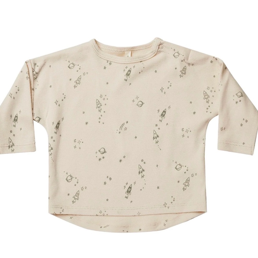 Quincy Mae long sleeve shirt Space print
